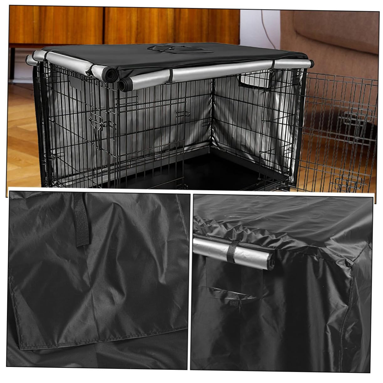 Didiseaon Funda para Jaula De Perro Protectora De Oxford Resistente Al Polvo Clima para Interiores y Exteriores Accesorios para Mascotas