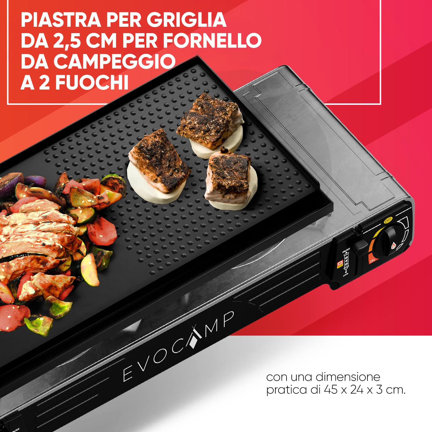 Piastra per grigliare per cucina a gas quadrata, padella antiaderente per fornelli da campeggio, tappetino per barbecue, griglia da campeggio e a gas, accessori per fornelli da campeggio