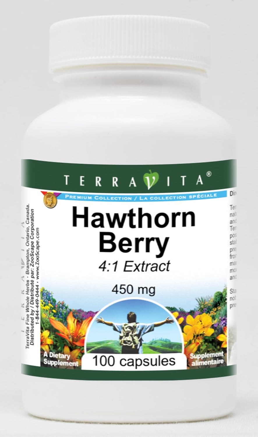 Hawthorn Berry 4:1 Extract - 450 mg (100 Capsules, ZIN: 521710) - 3 Pack