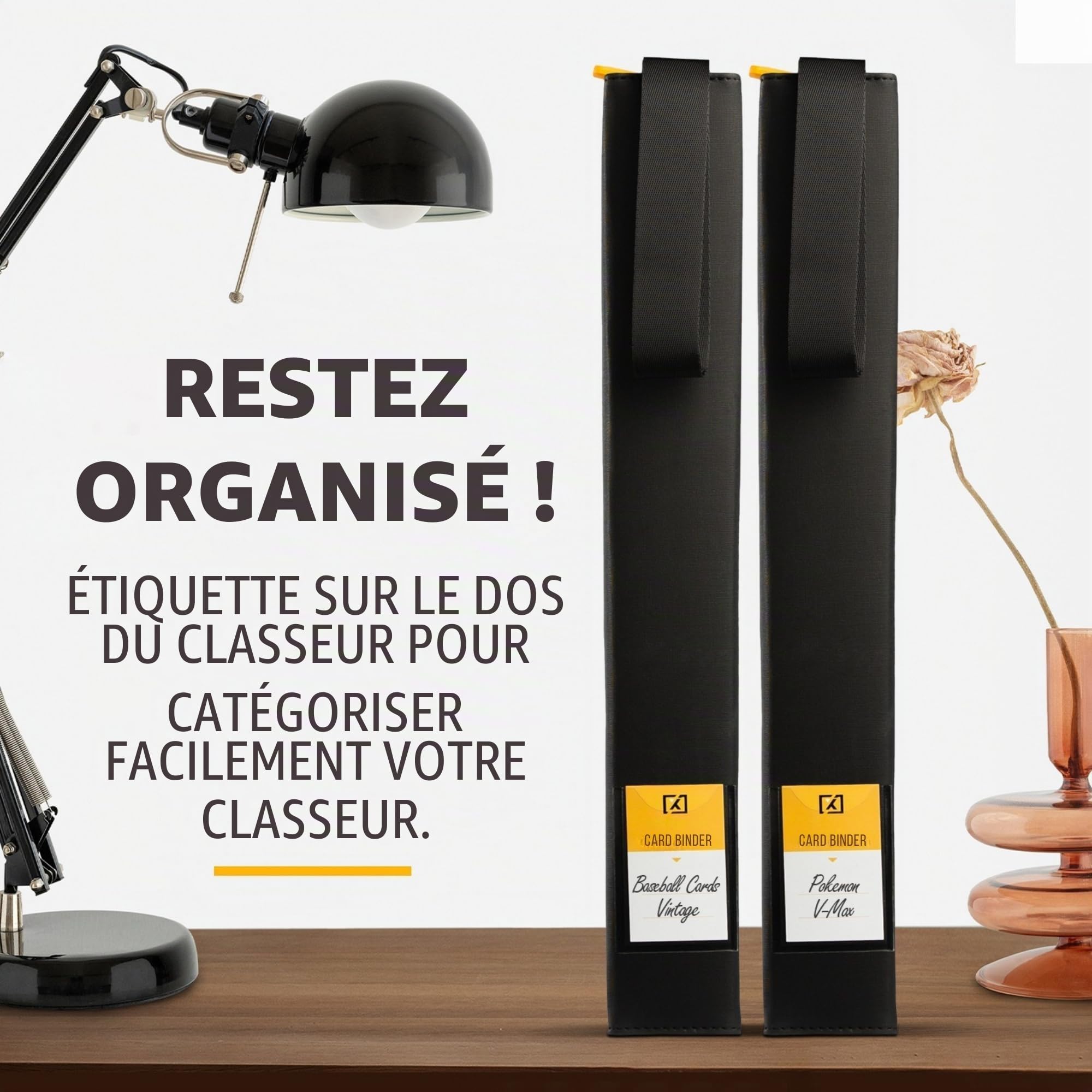X PRO Classeur TopLoader | Peut contenir plus de 200 étuis rigides | Album de cartes à collectionner 9 poches | Classeur de rangement à long terme | Pochettes latérales