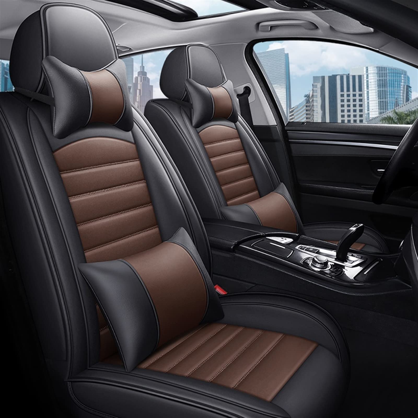 Housse siège voiture cuir PU grand confort pour voyages en famille Ford Ecosport et Edge