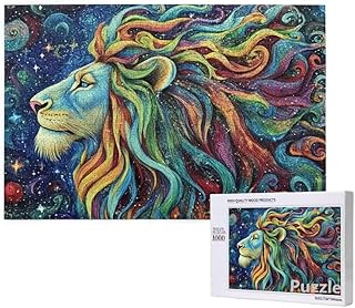Puzzle 1500 Piezas Adultos, LeóN Puzzle Color Patrón Diseño, 87x57cm Gran Formato Jigsaw Adultos DIY Artesanía con Embalaje de Caja de Regalo, Home Room Wall Decor, Regalo Mujer Hombre, Model969