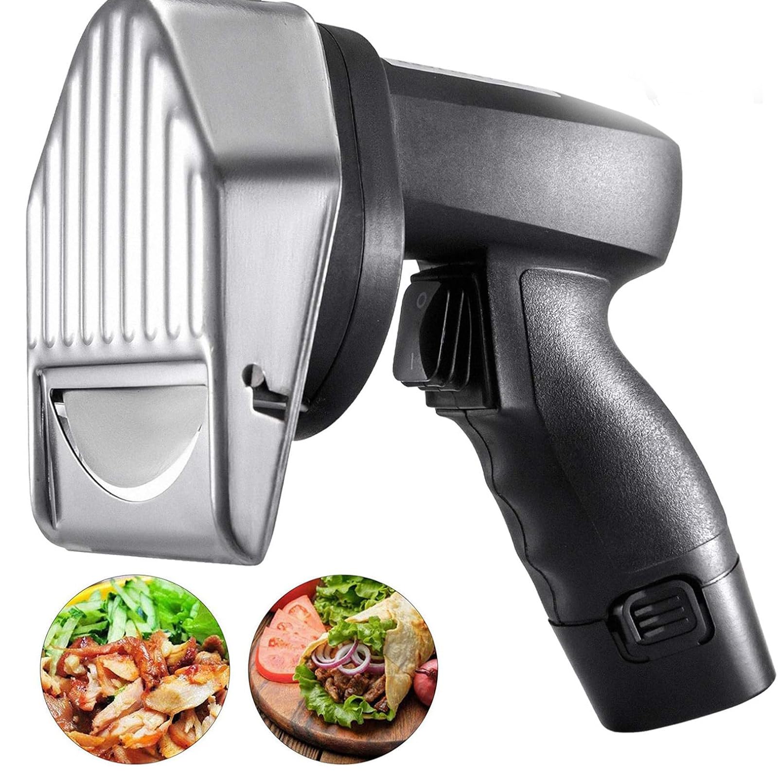 ASerZenith Cordless Kebab Slicer With Adjustable Thickness For Effortless Food Preparation