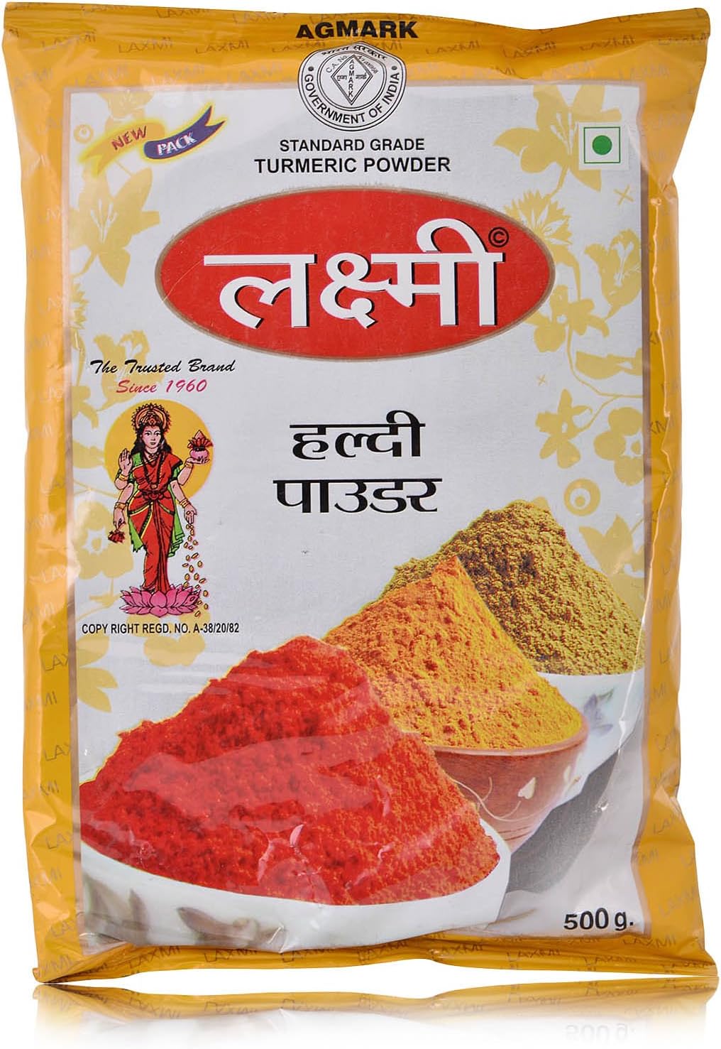 LAXMI Haldi Powder, 500g, Natural Golden Turmeric Powder with No Added Flavours and Colours | Curcumin | Organic | Natural Immunity Booster