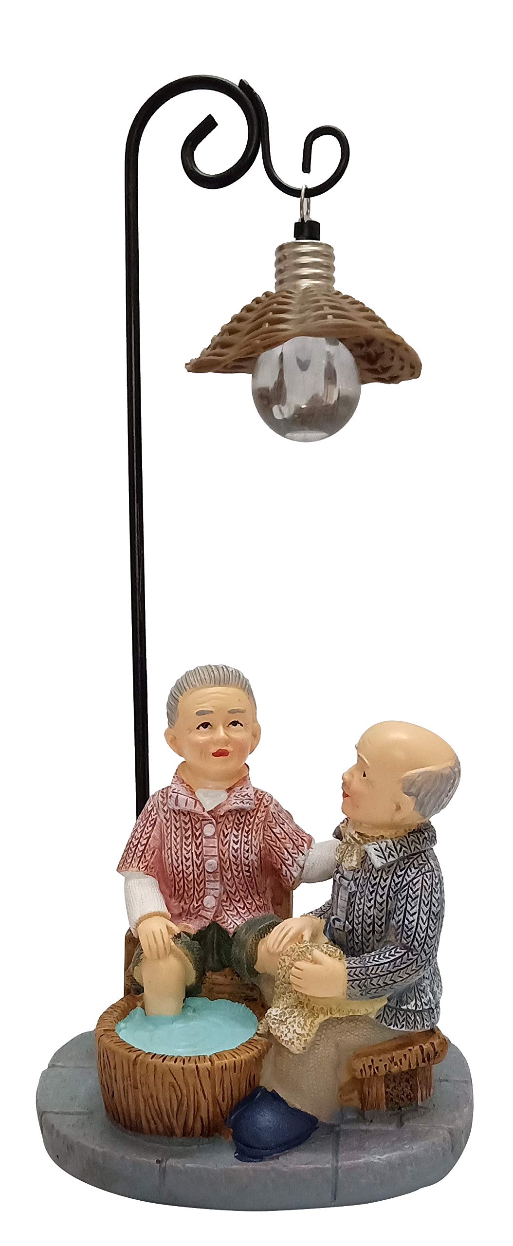 Ethnic Karigari Polyresine Miniature Couple Figurines (28 cm X 17 cm X 12 cm)