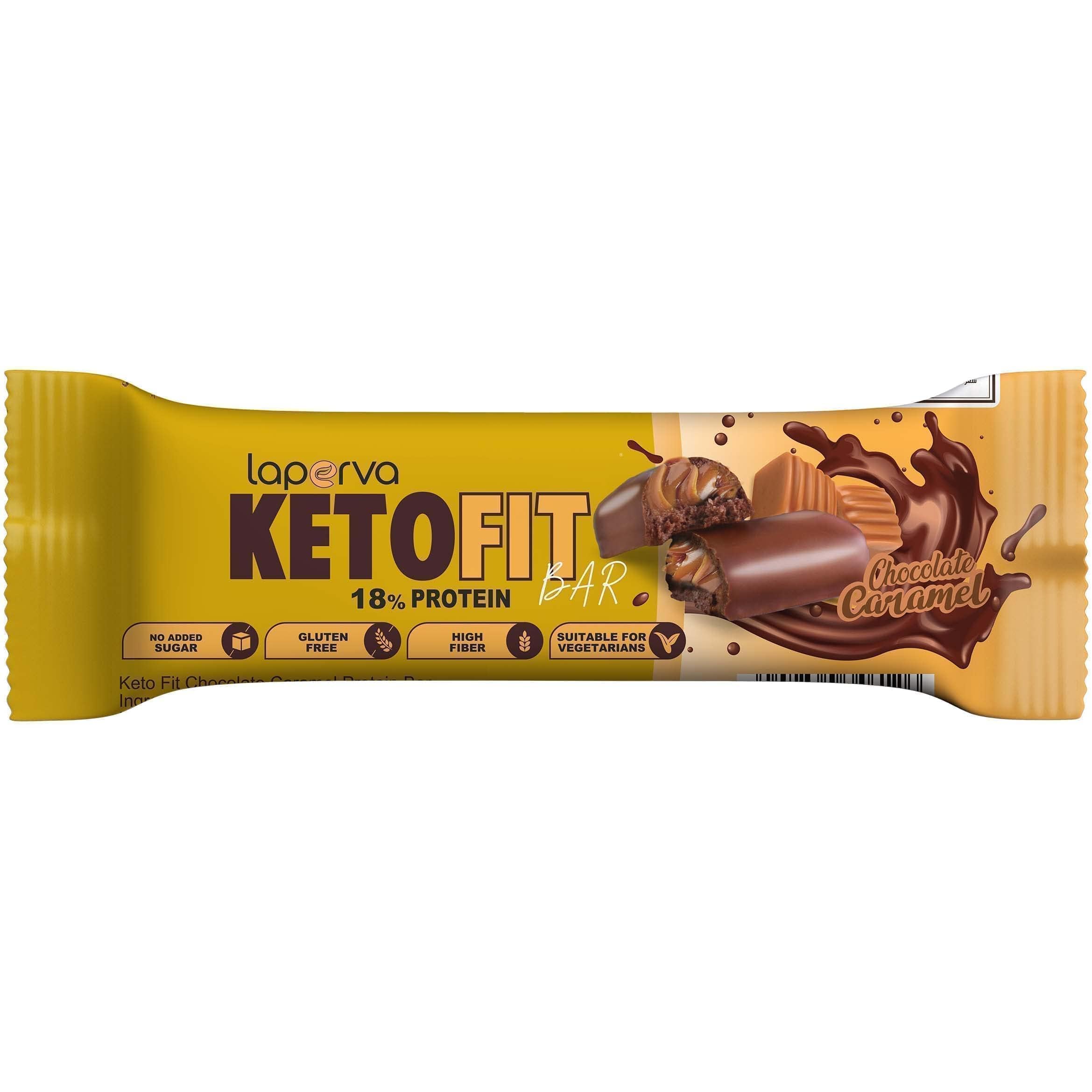 Protein Bar | laperva KetoFit - High Protein, Nutritious Snacks to Support Energy, Low Sugar, Vegetarian, Keto Friendly (Keto Fit - 18 Bar)