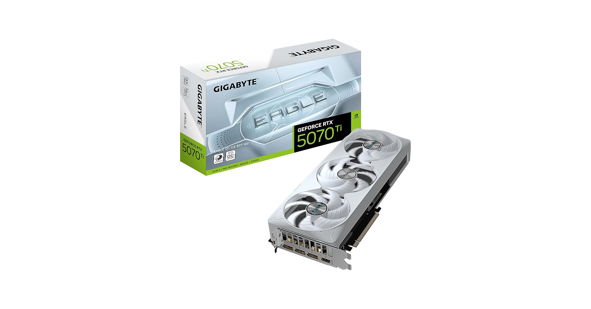 GIGABYTE Eagle RTX 5070 Ti 16GB ホワイト GeForce RTX™ 5070 Ti EAGLE OC ICE SFF 16G Gallery | Graphics