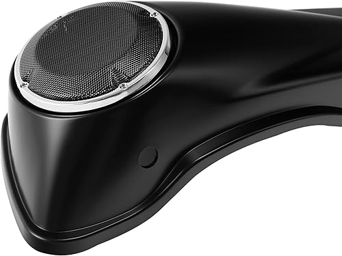 Miniatura 5 de TCT-MOTORPARTS Tapas de alforjas de altavoz de mezclilla negra de 6.5 pulgadas para Harley Touring Road Glide, Street Glide, Ultra Limited, Electra