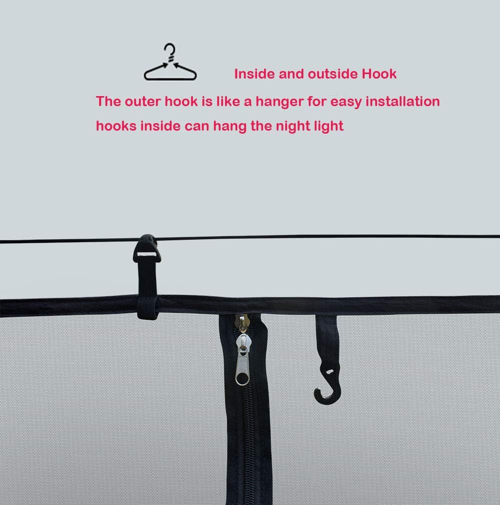 Mosquito net for Camping Hammock, Compact Lightweight Hammock Netting, 12' Long with Dual Sides Zippers Fits All Camping Hammocks - Image 6