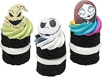 Vista 10 de DecoPac The Nightmare Before Christmas Rings, Cupcake Decorations Featuring Jack, Sally, And Oogie Boogy - 24 Pack