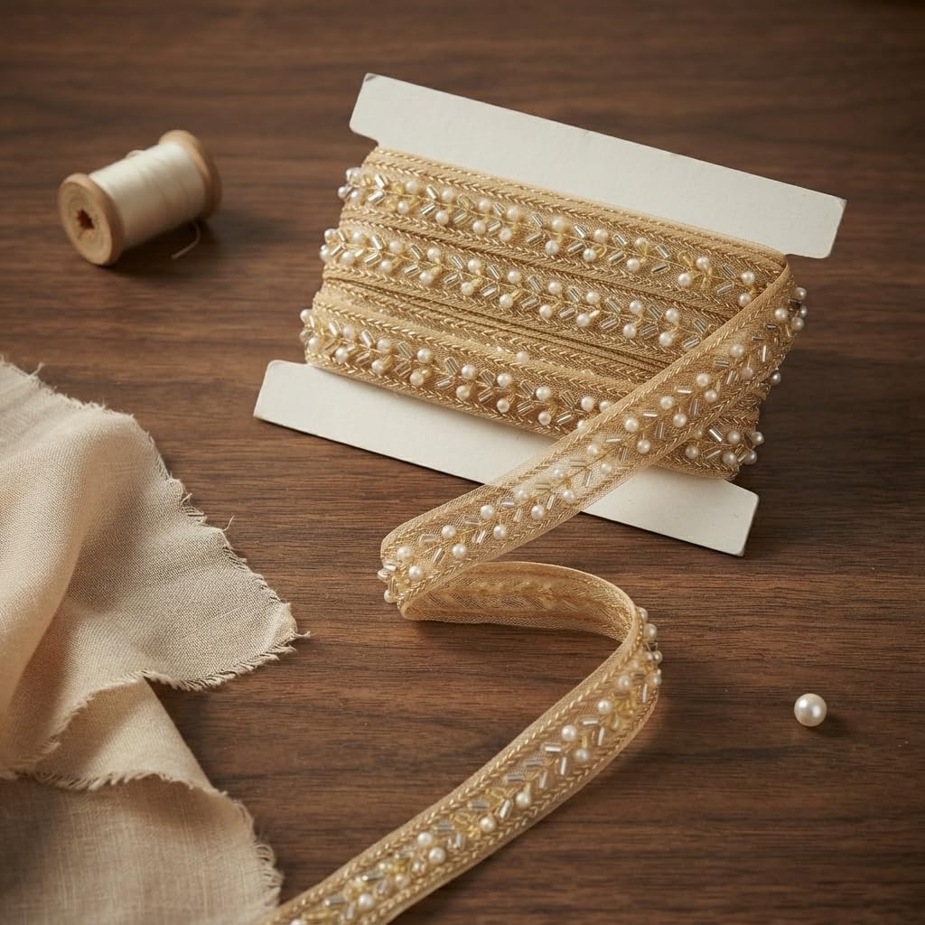 Sewing Lace Border Trim for Saree Dupatta Blouse Dress DIY Crafts 9 Yard