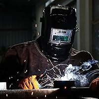 Vista 5 de Casco de soldadura oscurecimiento automático: DEKORPO Verdadero Color Solar Powered Auto Oscurecimiento Soldador Máscara Capucha Cascos