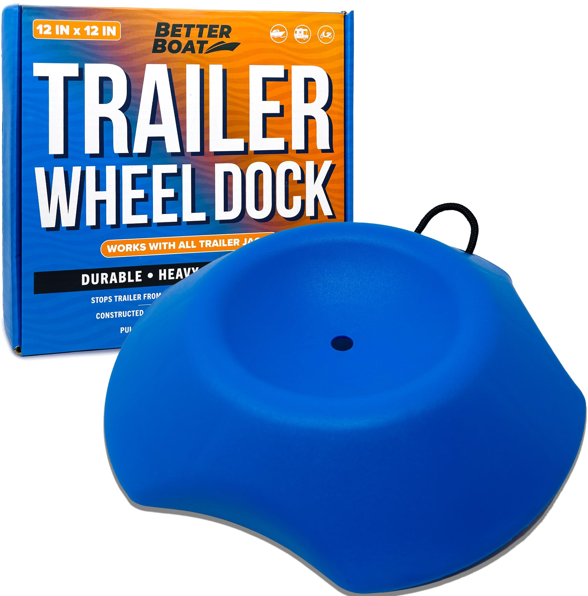 Boat Trailer Wheel Dock, Trailer Jack Dock, Single Wheel Chock and Stopper