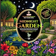 Midnight Garden by LuxColorStudio | Premium Black Background Adult Coloring Book: Enchanting Night-Themed Flowers & Landscapes On Thick Black Paper For Stress Relief & Relaxation