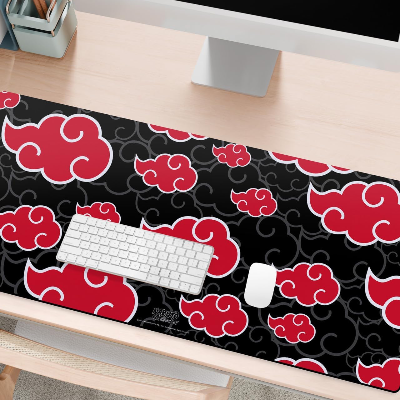 Head Case Designs Officially Licensed Naruto Shippuden Akatsuki Pattern Graphic Art 37.4 x 15.75 x 0.16 inches (900 x 400 mm) - XL Gaming Office Desk PC Keyboard Mouse Mat Pad