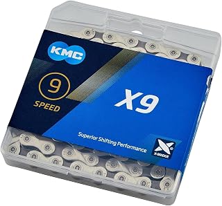 KMC Unisex X9 9 Speed Kette, Silber/Grau, 122 Glieder