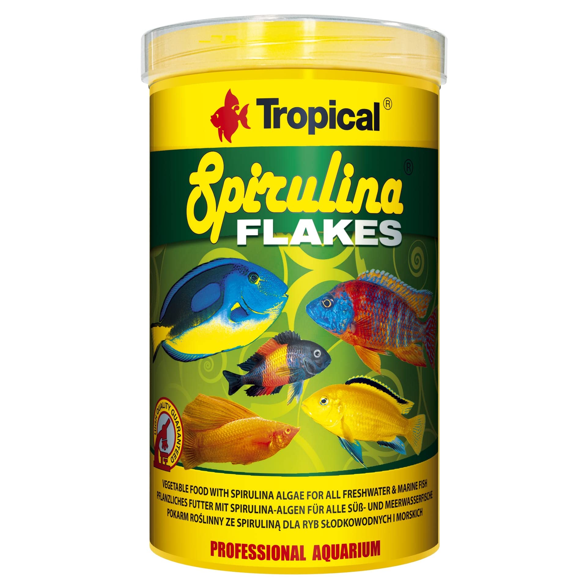 SPIRULINA Flakes 1000ml / 200g - Alimento con spirulina para Peces de Agua Dulce y Salada