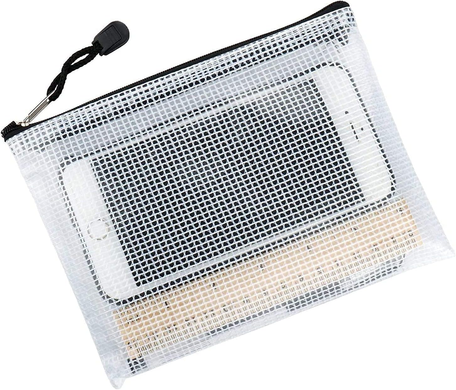 Oaimyy-(9 Sizes,18 Pack) -Mesh Plastic Zipper Pouch Zip File Holders Folders Bags for Office Supplies, Cosmetics, Travel Storage, Bills, Organizing Storage (Multicolor-New)