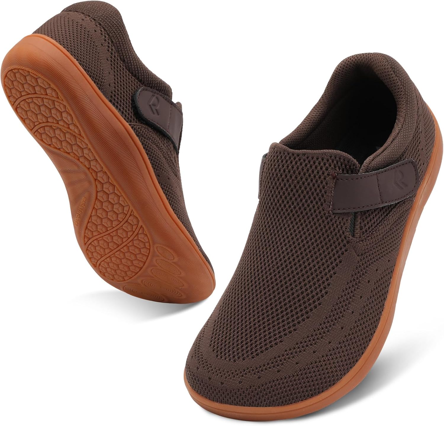 relxfeet Men's Diabetic Walking Shoes Extra Wide Adjustable Slip On Orthopedic Barefoot Zero Drop Sneakers for Swollen Feet