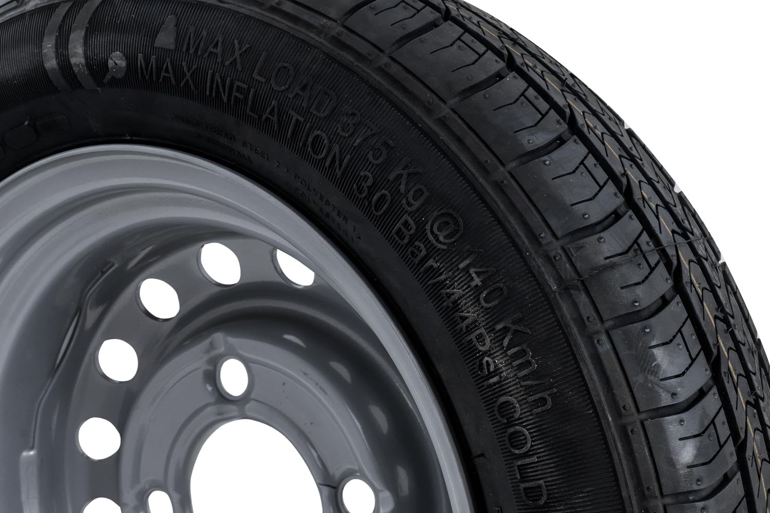 KENDA Ruota per Rimorchio Leggero 155/70 R13 74N, Cerchio in Acciaio 4x130 ET20, Pneumatico KargoTrail 3G per Carrelli da Giardino e Campeggio, Portata Massima 375 kg