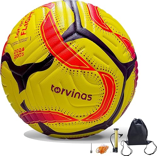 Balón de fútbol tamaño 5 con bomba, piel sintética impermeable, entrenamiento profesional y pelota oficial de partido, incluye aguja de inflado y