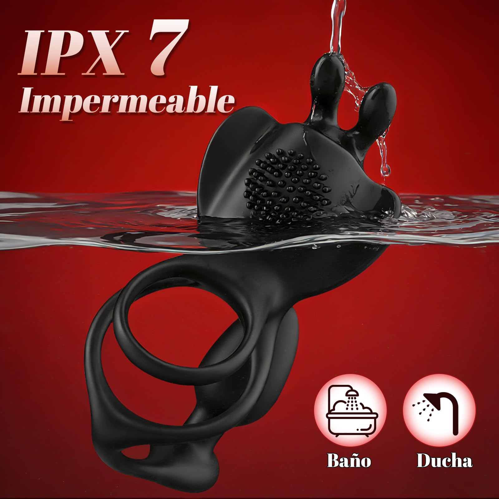 Juguetes Sexuales Masculinos Anillo Vibrador para el Pene con Plug Anal Vibrador, Masajeador Prostático con Control Remoto y Masturbador con 9 Modos de Vibración Anillo Vibrador y Plug Anal para Juego