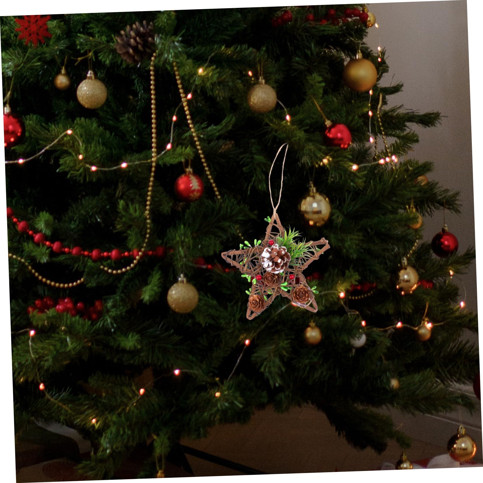 Cabilock 7 Stück Weihnachtsschmuck Aus Plüsch Weihnachtsdekoration Zwerge Christbaumschmuck Anhänger Christbaumschmuck Gold Festliche Girlande Weihnachtsbaumdekoration