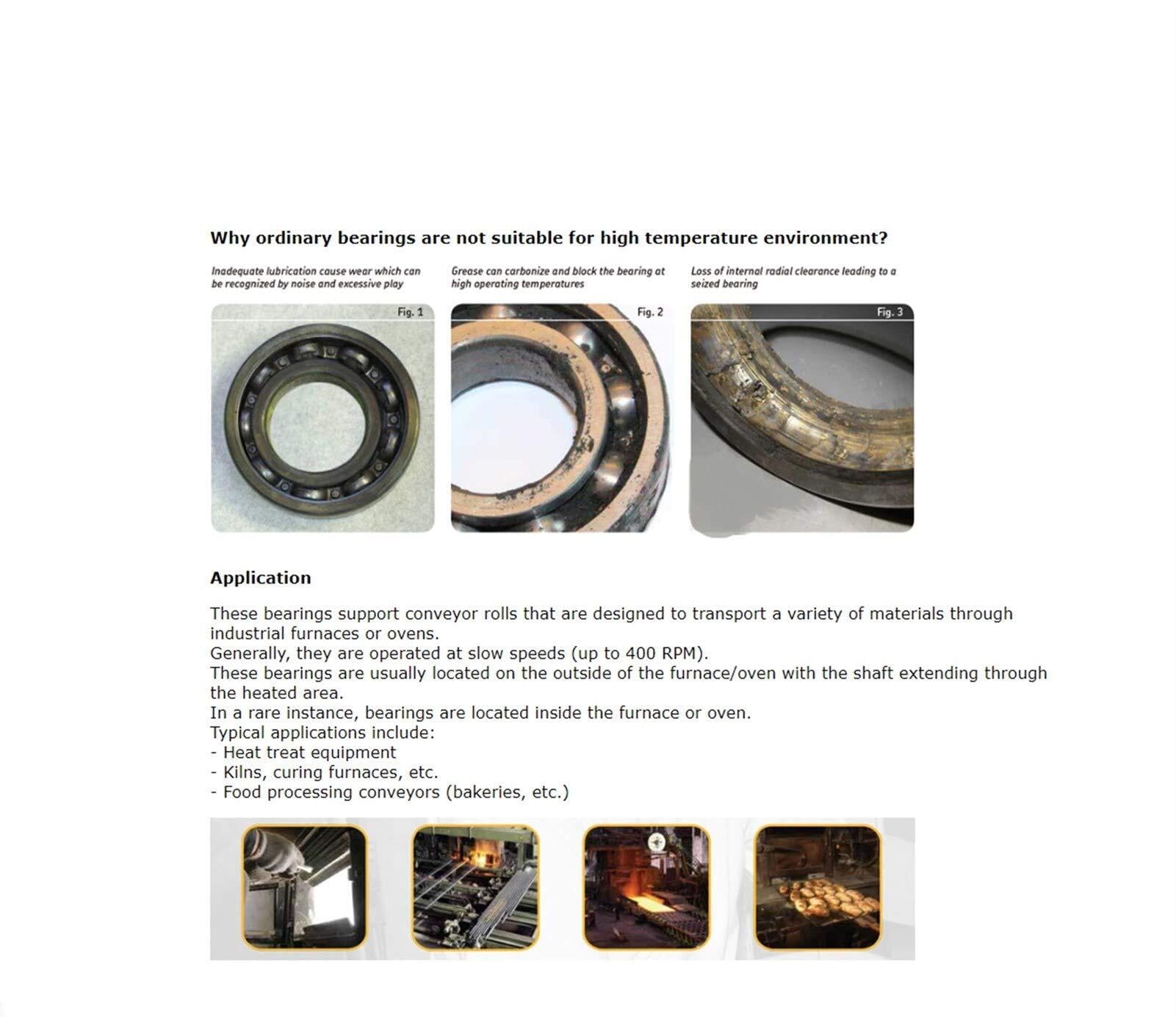 Roulements à Billes, Kits de réparation UC213T, roulement haute température 65x120x65.1mm, 500 degrés Celsius, vis réglage, roulements à billes, 1 pièce
