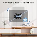 BONTEC TV Mont mural pour 13-42 pouces LED LCD OLED Ecrans plats et courbes, support articulé pivotant et en tilt, 15.7 Inch Long Extension, VESA 200x200, Monts d'angle et d'écran