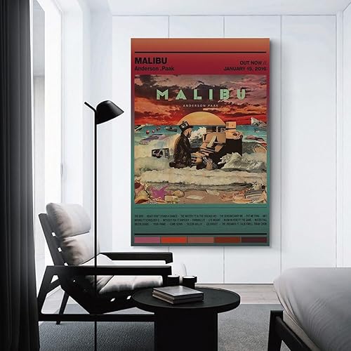 Miniatura 3 de DAXXIN Anderson - Póster de lona 010 de Paak Malibu 010, pintura artística decorativa para pared, sala de estar, dormitorio, decoración, regalo, sin