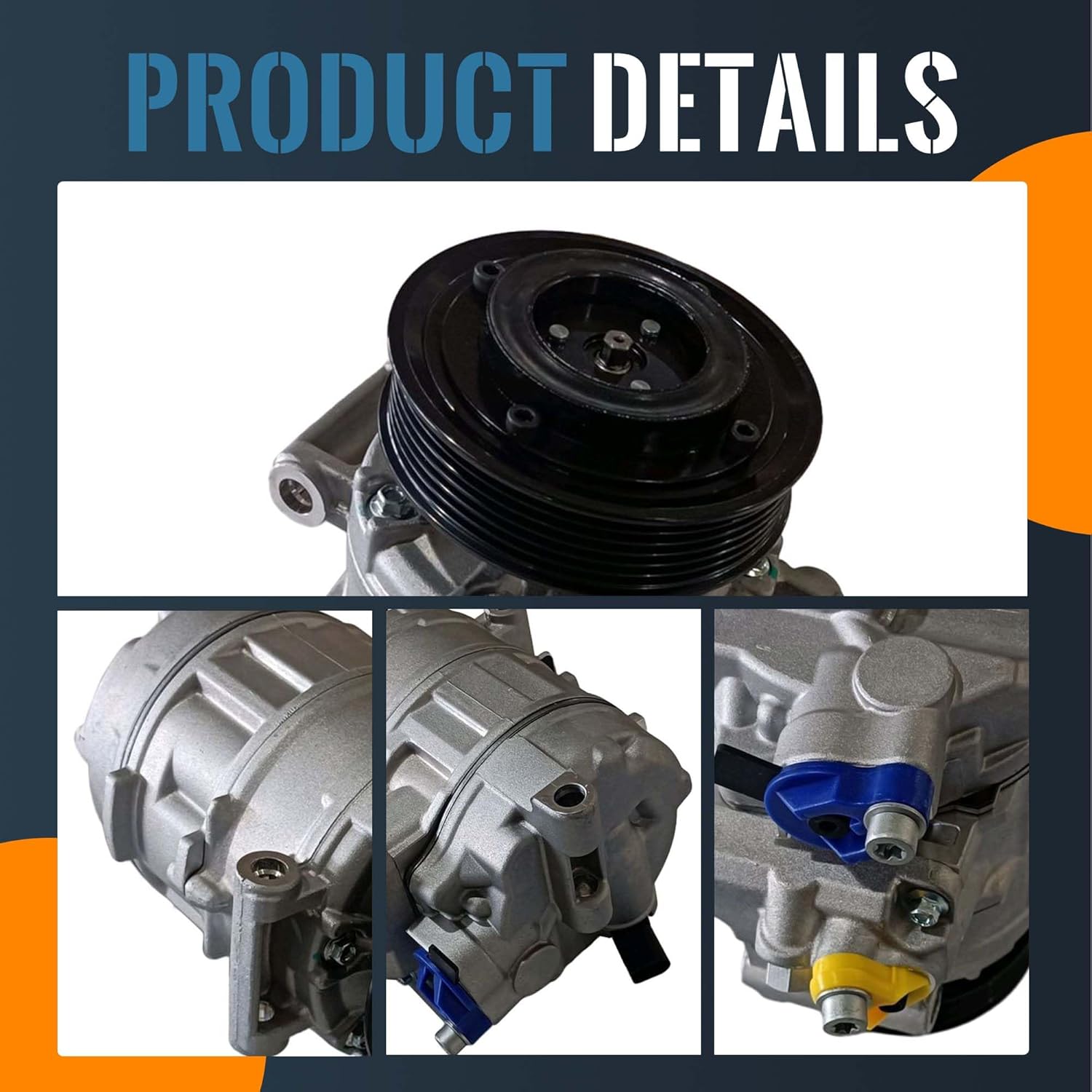 1K0820803G A/C Air Conditioner AC Compressor W/Clutch for Audi A3 A4 Q3 TT Quattro 2006-2018 for Volkswagen Beetle CC Eos Golf GTI Jetta Passat R32 Tiguan 2006-2017 Replaces CO 4573JC