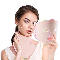 USUIELIGHT Maschera viso a LED per terapia della luce, 7 colori LED maschera per viso