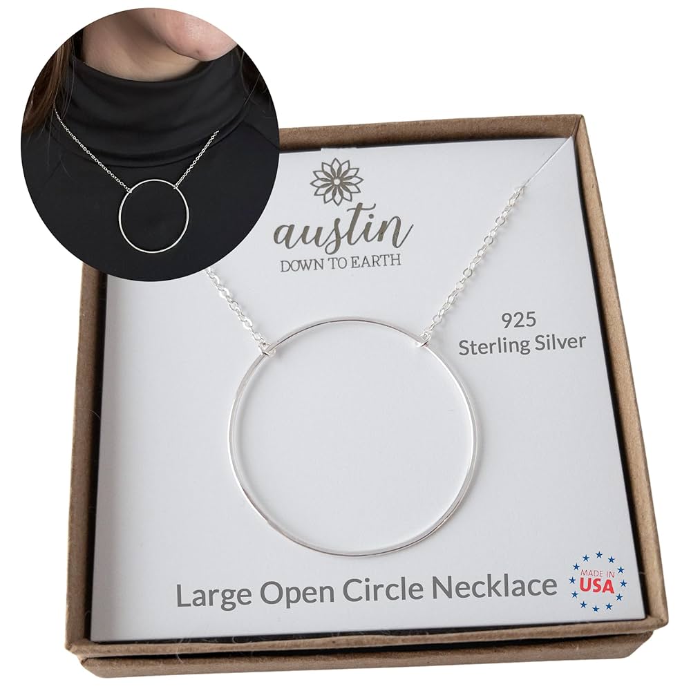 Amazon.com: Sterling Silver Circle Necklaces for Women, O Amazon.com: Sterling Silver Circle Necklaces for Women, O