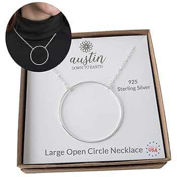 Amazon.com: Sterling Silver Circle Necklaces for Women, O