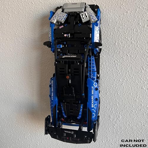 Miniatura 10 de Soporte de pared coleccionable para automóvil compatible con Lego Technic Bugatti Bolide 42151  Soporte de pared vertical para automóvil con