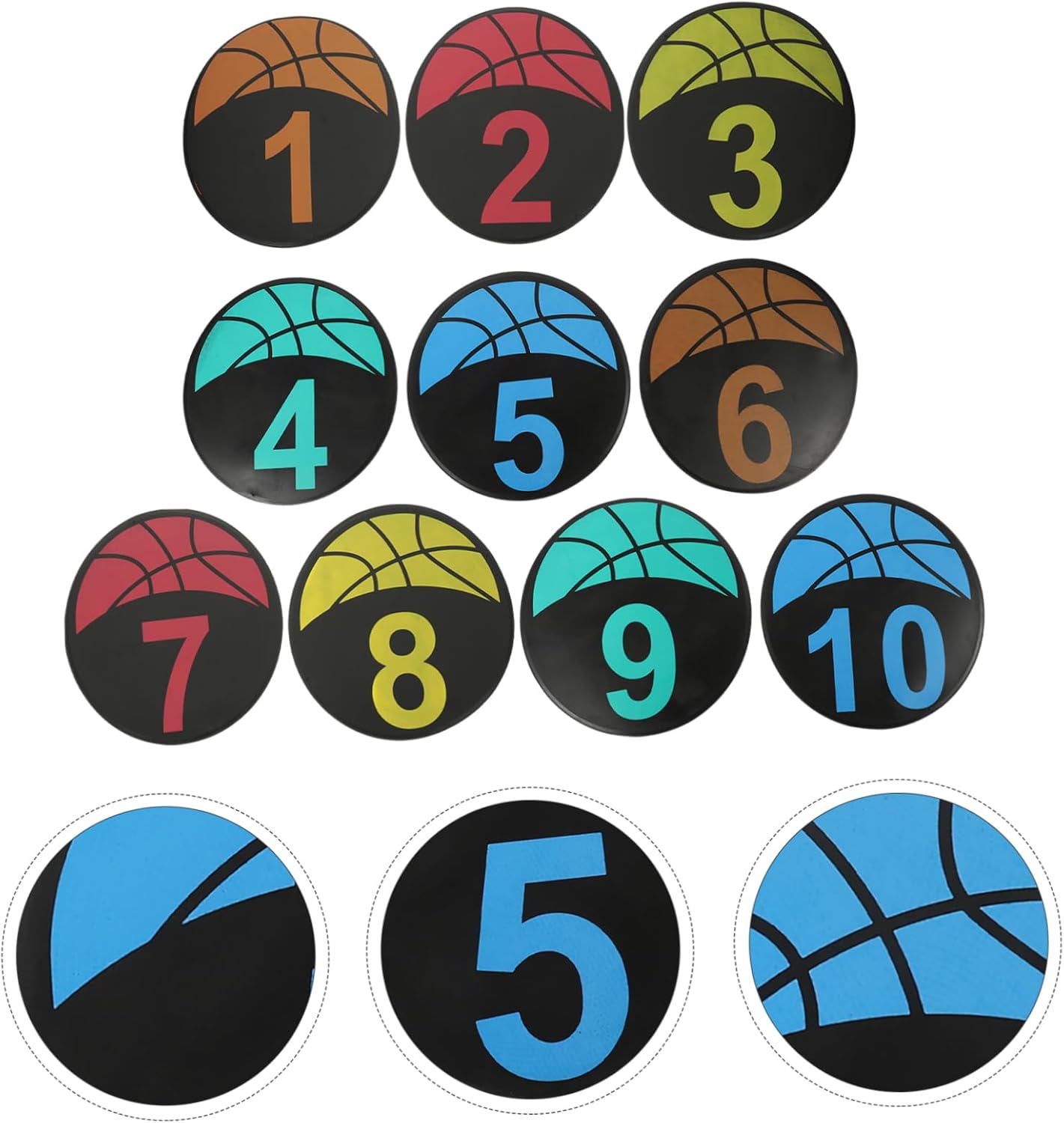 Happyyami 10pcs Soccer Training Sign Discs Lightweight Football Markers for Practice Drills for Boys and Girls Outdoor Activities