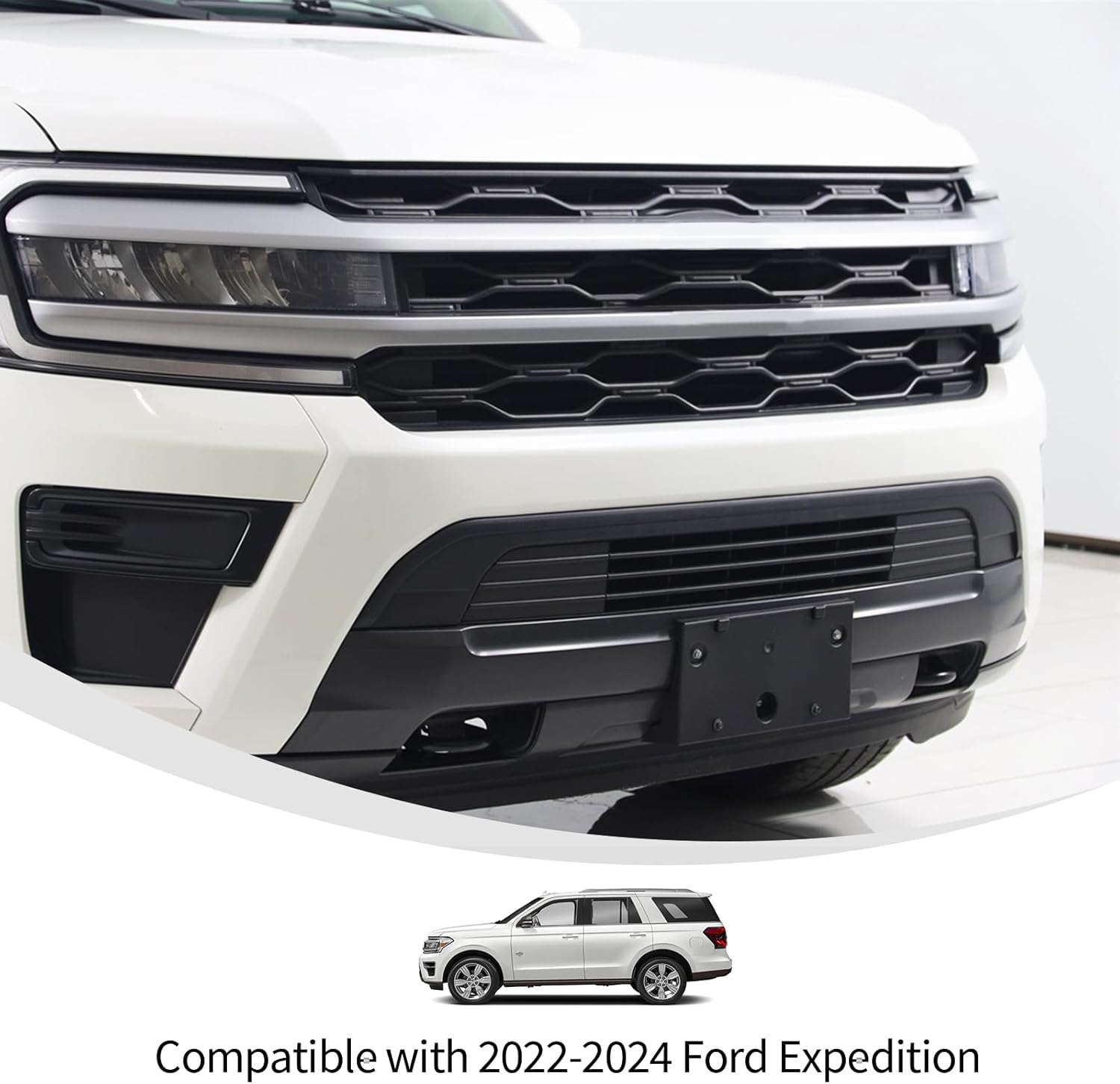 Linskip for 2018-2024 Ford Expedition Front Plate License Frame Bracket Holder Hanging Kits Compatible with 2018 2019 2020 2021 2022 2023 2024 Ford Expedition Accessories