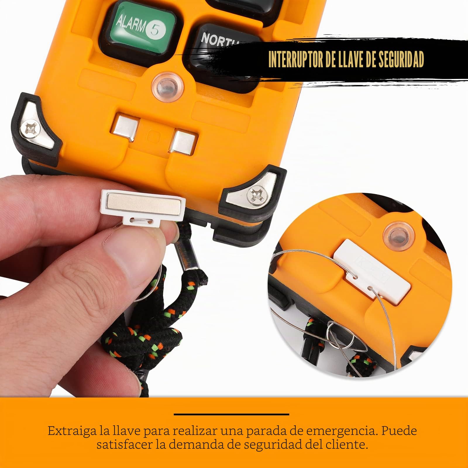 NEWTRY Control remoto de grúa inalámbrica, 12 botones y receptor 24V para polipasto industrial, grúa puente (receptor DC&AC 24V)