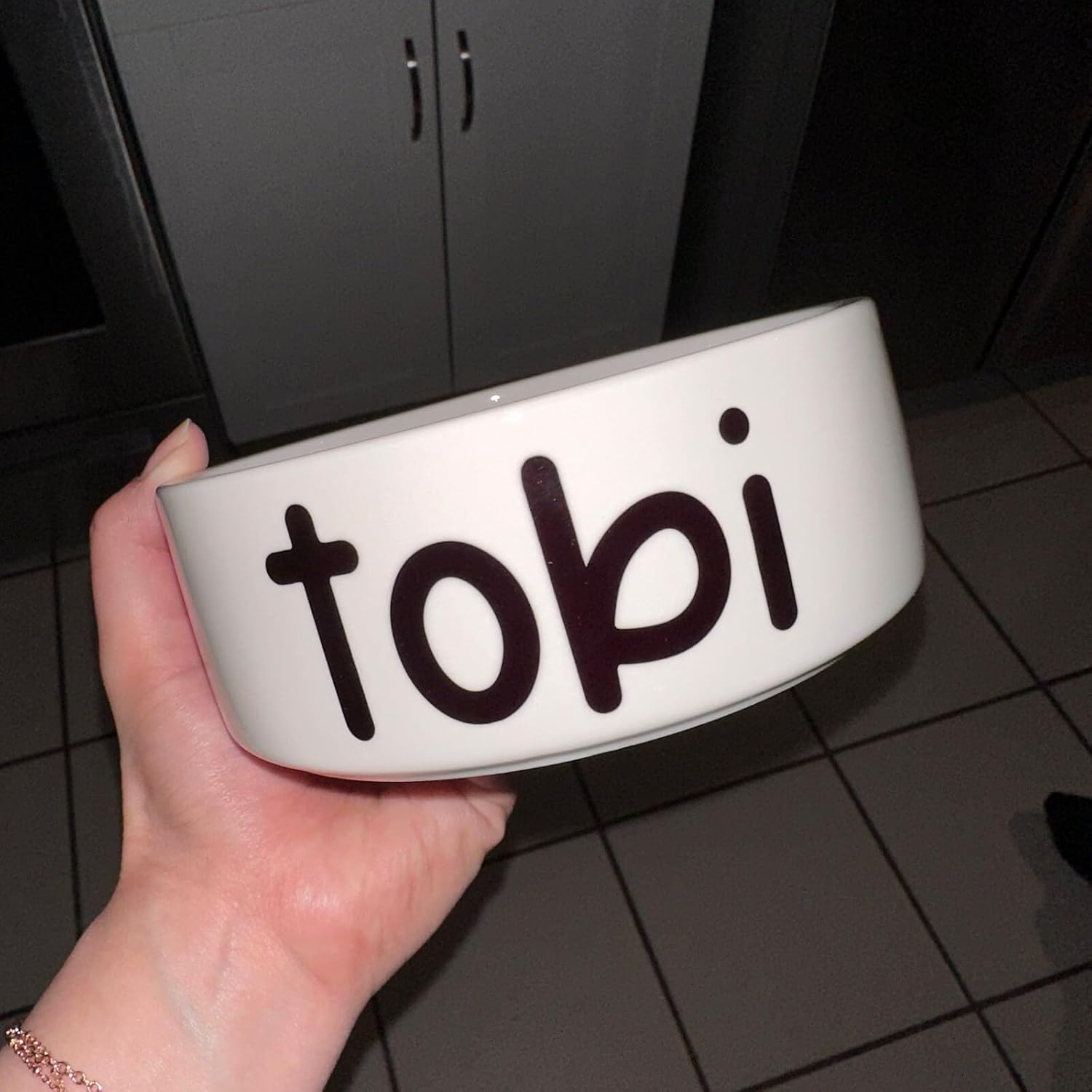 GUANKE Personalized Ceramic Pet Bowls, Custom Small Medium Large Dog Food Dishes, Puppy Cat Rabbit Water Bowl, Custom Name, S/M/L Size for All Pets