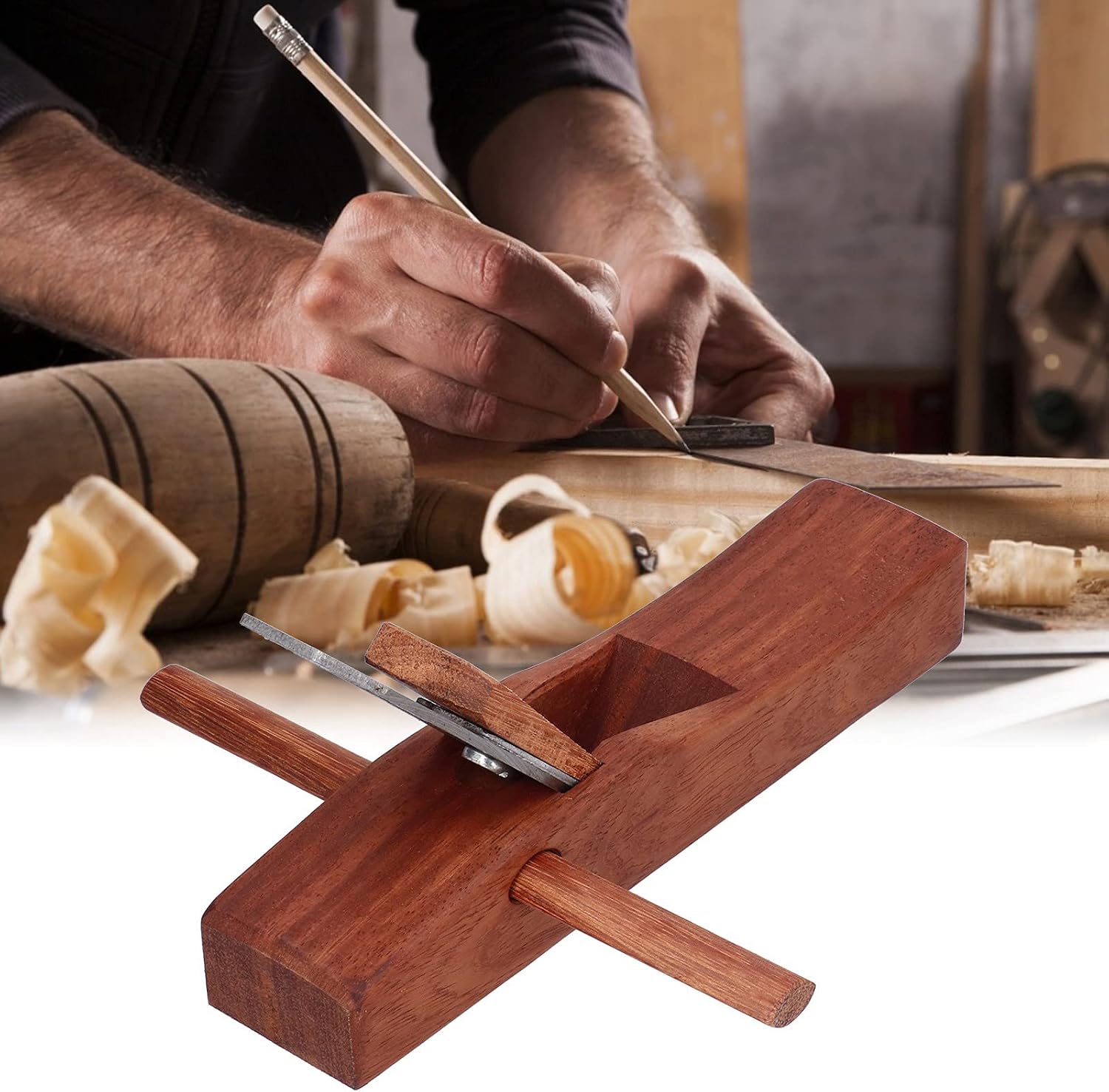 Hand Planer Hand Held Bench Wooden Carpenter Woodcraft Tool For Wood Planing Trimming, Smoothing(280)