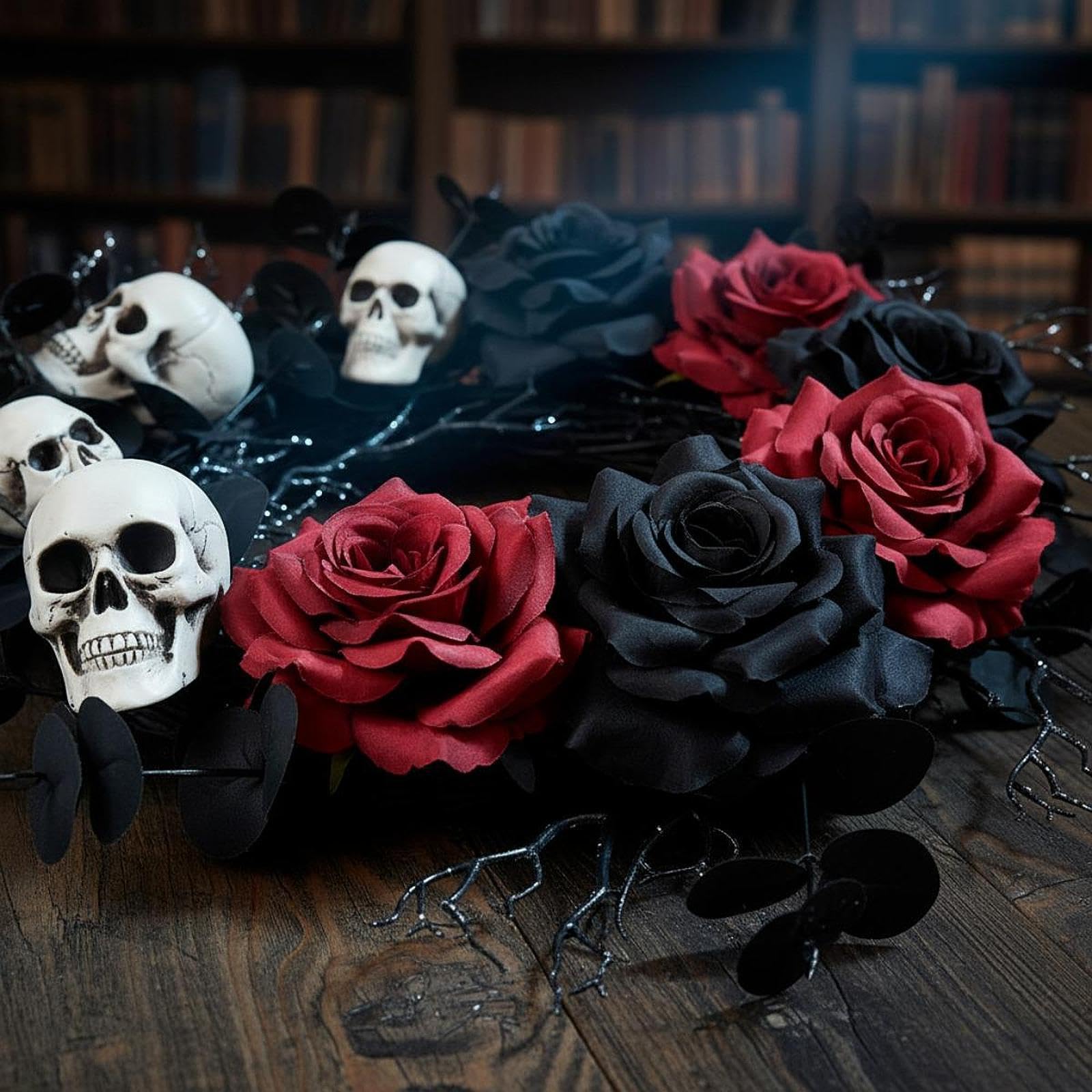 Couronne d'halloween, Couronne Artificielle de 45 Cm pour Une Utilisation Intérieure et Extérieure,