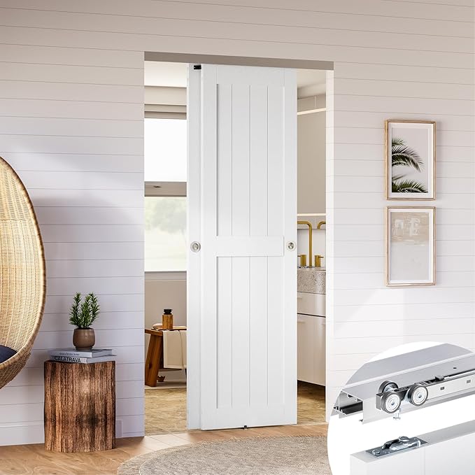 SMARTSTANDARD 48"/4FT Bypass Sliding Door Hardware Soft