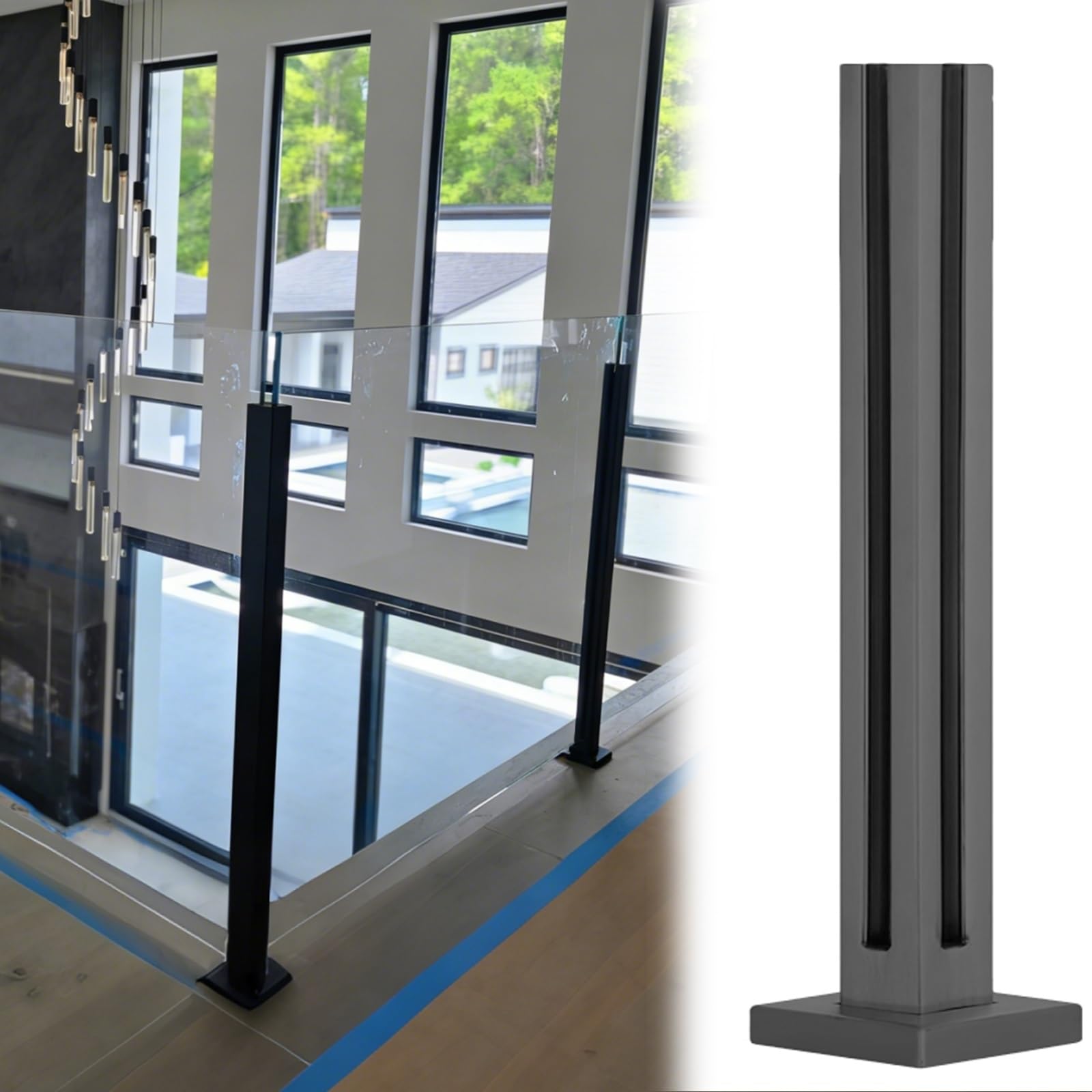 Garde-corps en verre en acier inoxydable pour sécurité terrasse et balcon