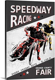 GREATBIGCANVAS Speedway Racing OC Fair Canvas Wall Art Print, Home Decor Artwork, 12"x18"