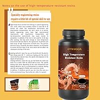 Vista 5 de Resina de impresora 3D resistente a altas temperaturas, hasta 536.0 °F, resina de impresión 3D de alta precisión para ingeniería, piezas