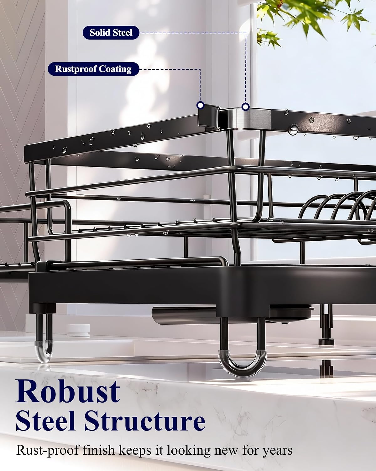 Kitsure Extendable Dish Drying Rack - Image 5