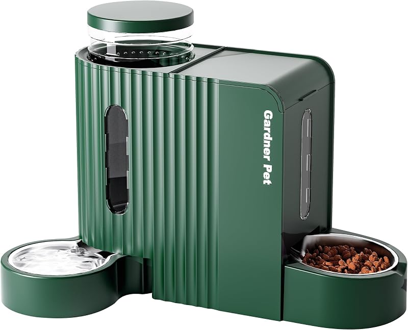 Comedouro Automático para Gatos com Bebedouro por Gravidade e Tigelas de Aço Inoxidável Gardner Pet HK440