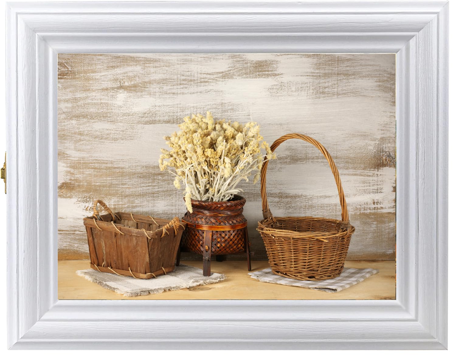 Armoire à clés Murale en Bois avec Porte-clés Style Vintage