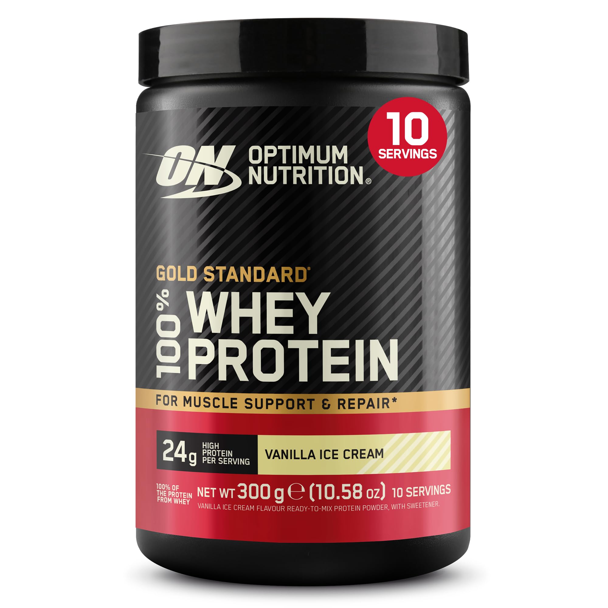 Optimum Nutrition Gold Standard 100% Whey Protein Powder, 300 g