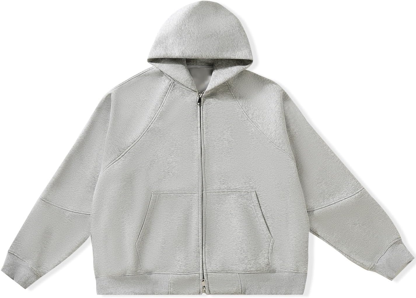 HSQIBAOER Men's Hooded Jacket Loose Fit Casual Cotton Long Sleeve Daily Sweatshirt Coats For Men